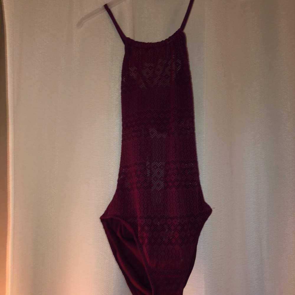 Maroon bathing suit (one piece)